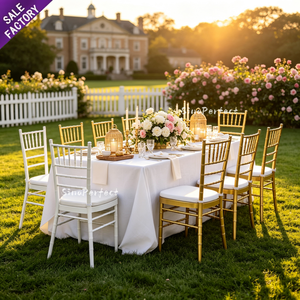 Wholesale Foshan China Chavari Chivari Tiffanie <b>Stackable</b> Metal Gold Wedding <b>Dining</b> <b>Chair</b> for Event - Product Image 1