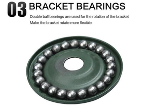 YTOP Direkt verkauf 1,5 Zoll 2 Zoll Babybett Gewindes tiel Stahl Pu Rollen Räder mit Bremse - Product Image 5