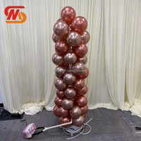 Support de ballons en plastique à installation facile, arche de ballons avec base et poteau pour décoration de mariage