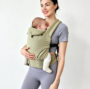 Porte-bébé ergonomique pour nouveau-né et enfant en bas âge avec poches et bandoulière rembourrée réglable, pour un portage mains libres et confortable - Product Image 1