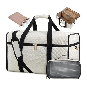 Unisex Large Opening Hospital <b>Weekend</b> Overnight Maternity Duffel Gym Bag Zipper Carry <b>Holdall</b> Vintage Polyester Travel Bags - Product Image 1