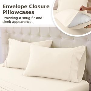 Juego de Sábanas de Microfibra Antibacterianas y Transpirables, Juego de Ropa de <span class=keywords><strong>Cama</strong></span> de 4 Piezas, Sábanas Duraderas para Dormitorio - Product Image 3