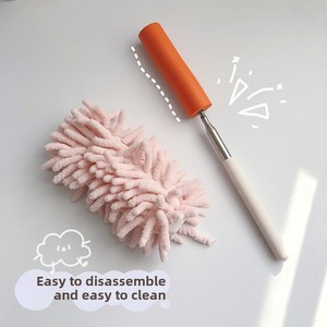 Mini balayeuse de poussière de plume de microfibre télescopique rétractable <span class=keywords><strong>Chenille</strong></span> à long manche pour l'utilisation de voiture domestique <span class=keywords><strong>plumeau</strong></span> de coton lavable - Product Image 4