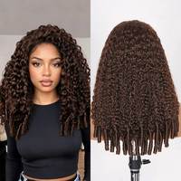 Demi-perruque bouclée birmane en cheveux humains, sans colle, avec cordon de serrage, extrémités bouclées en spirale, prête à porter pour femmes noires, vente en gros