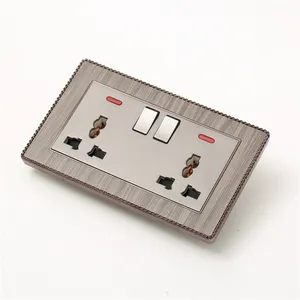 Factory Direct Sales Wood Grain 250v Standard Usb Outlet Universal 2-way socket with switch