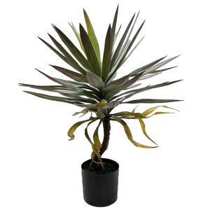 Decoración de la sala de estar del hogar con bonsái de árbol de sisal artificial decoración de plantas falsas de imitación <span class=keywords><strong>Agave</strong></span> artificial con bonsái en maceta - Product Image 1