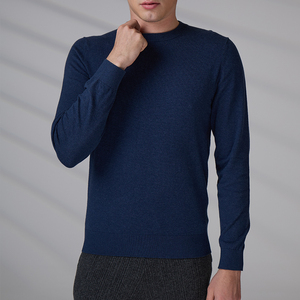 Custom LOGO OEM Men Sweater Jacquard Pattern Knitwear Winter <b>Pullover</b> <b>Jumpers</b> Casual Cotton Knitted Top Crew Neck Sweater - Product Image 1