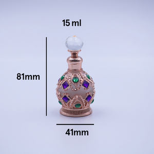 Оптовая продажа, креативные новые специальные винтажные арабские украшения, 15 мл, улучшенный вкус, инкрустация, бутылка с эфирным маслом - Product Image 2