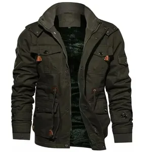 2023 all'ingrosso personalizzato Mens inverno caldo addensare capispalla Plus Size giacca giacca in pile pilota personalizzata per uomo