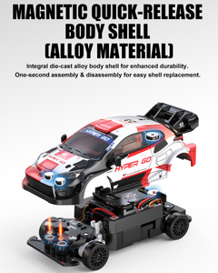 รถบังคับวิทยุ MJX 43308 HYPER GO รุ่นปี 2026 ของแท้ ขนาด 1/43 แบบ Brushed RC พร้อมเซอร์โว 3 กรัม ความเร็ว 20 กม./ชม. ตัวถังโลหะผสมแบบแม่เหล็กเปลี่ยนเร็ว - Product Image 2
