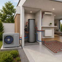 6kW R32 Inverter Hava Kaynaklı Isı Pompası (Isıtma, Soğutma, Sıcak Su)