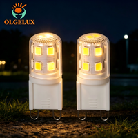 Ampoules LED G9 Mini 2,5W en gros, sans scintillement, blanc chaud, mini ampoule pour éclairage intérieur