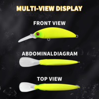 1 leurre minnow coulant, 4,8 cm 6g, leurre dur artificiel imitation micro-creature à longue paleteuse pour la pêche en eau douce