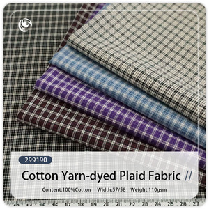 Tissu en coton teint en fil, 110 g/m², à carreaux écossais, pour vêtements pour garçons, filles, enfants, chemises pour hommes, femmes, robes, pantalons - Product Image 1