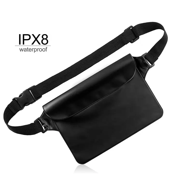 Men Women Adjustable Belt Pvc Clear Bag Fanny Pack Custom Waterproof Waist Bag