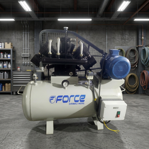 Compresseur d'air industriel à piston triphasé 15 CV, entraînement par courroie, 12 bars, 11 kW, moteur refroidi par air pour atelier et usine - Product Image 3