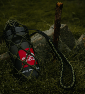 Portabotellas <span class=keywords><strong>de</strong></span> Paracord Trenzado, Correa Ajustable para Botellas, para Senderismo, Camping, Caminatas, Actividades al Aire Libre, Tono Verde - Product Image 2