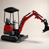 Nouvelle mini-excavatrice de 2,0 tonnes, mini-excavatrice sur chenilles, engin de terrassement, mini-excavatrice à vendre avec cabine