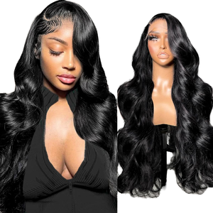 Perruques longues en cheveux naturels Remy HD pour femmes noires, transparentes pour la base, cuticules alignées, cheveux humains, densité 180%, lisses - Product Image 1