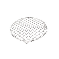 Grille de barbecue coréenne ronde en acier inoxydable, résistante à la chaleur, antiadhésive, facile à nettoyer