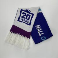 Écharpe de football mondiale tricotée en acrylique, chaude pour l'hiver, avec logo personnalisé pour équipes sportives et clubs, vente en gros d'usine