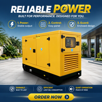 Groupe électrogène diesel super silencieux 10 kW-30 kW, groupe électrogène insonorisé ultra silencieux avec ATS pour villa et école