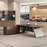 Ensemble bureau et chaise de direction, bureau de direction moderne et simple, bureau de direction haut de gamme, bureau de direction exécutif