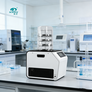 Lyophilisateur automatique commercial SCIENTZ-18NDB à cloche, équipement de laboratoire de <span class=keywords><strong>culture</strong></span> tissulaire, OEM en acier inoxydable SUS304 - Product Image 1