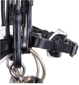 Bridon double pour cheval durable, en cuir souple de haute qualité, réglable, pour l'équitation anglaise, l'entraînement et la compétition - Product Image 4