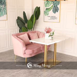 Restaurant Tables and <strong>Chairs</strong> With Customized Order Pink Green Light Luxury Restaurant Furniture Mingmeng <strong>Velvet</strong> <strong>Dining</strong> <strong>Chairs</strong> - Product Image 3