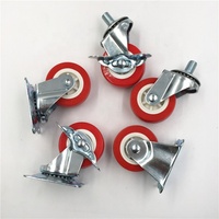 Vente directe d'usine Roue pivotante universelle en PVC pour meubles Chariot à roulettes Vis M6 M8 M10 Matériau plastique Hôpitaux Hôtels