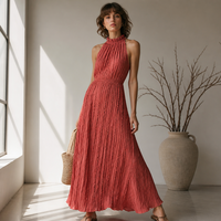 Tissu tricoté warp crêpé 98% polyester 2% élasthanne, tissu tricoté crêpé à grille ondulée pour robes, chemisiers et vêtements de mode féminins