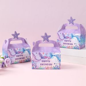 Scatole <span class=keywords><strong>per</strong></span> Caramelle <span class=keywords><strong>di</strong></span> <span class=keywords><strong>Compleanno</strong></span>, Bomboniere con Manico, Scatole <span class=keywords><strong>di</strong></span> Carta <span class=keywords><strong>per</strong></span> Biscotti, Sacchetti Regalo a Forma <span class=keywords><strong>di</strong></span> Sirena <span class=keywords><strong>per</strong></span> Snack e Dolcetti - Product Image 3