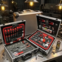 Ensemble d'outils en aluminium de haute qualité, 111 pièces, boîte d'outils à main, kit d'outils professionnels, ensembles d'outils automobiles