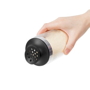 Peynir şeker seti 250ml paslanmaz çelik kesilmiş kapak ölçülen dağıtım sistemi şık mutfak yemek aksesuarları siyah - Product Image 3