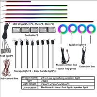 Kit d'éclairage intérieur de voiture Kingshowstar Dream RGB Chasing, étanche IP67, avec application et télécommande, éclairage ambiant intérieur