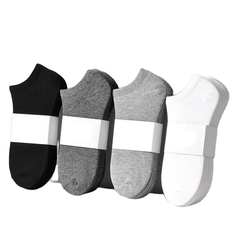 Socks men's boat socks cotton invisible solid color sweat-absorbent short socks