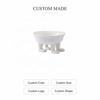Bol pour animaux de compagnie en céramique avec logo personnalisé, surélevé, anti-renversement, pour chat et chien, grande capacité, pour nourriture et eau