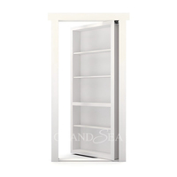 Porte de bibliothèque encastrée invisible moderne en bois, porte à charnière dissimulée, porte intérieure dissimulée pour chambre à coucher