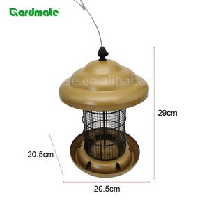 Mangiatoia a Forma di Girasole per Alimentare Uccelli Selvatici <span class=keywords><strong>del</strong></span> Giardino, Fringuelli e Pettirossi, Mangiatoia per Uccelli in Metallo da Appendere - Product Image 5