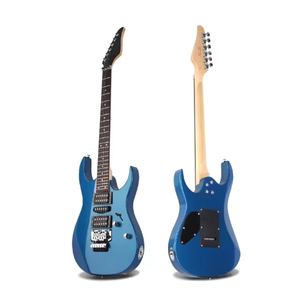 Guitarra eléctrica en stock con cuerpo de tilo, pastillas H-S-H, 24 trastes, herrajes cromados, puente estilo Floyd Rose y diapasón de palisandro. Venta al por mayor. - Product Image 1