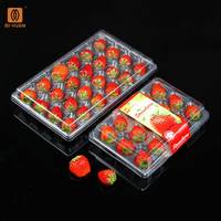 Couvre-boîte jetable en plastique PET transparent de qualité alimentaire pour plateau d'emballage de sushis, plateau à fruits fraises, sucreries