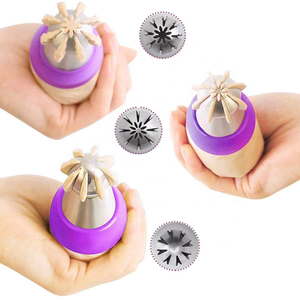 Vòi Kiểu Nga Đầu Tròn Bằng Thép Không Gỉ Chất Lượng Cao Dùng Để Trang Trí Bánh Kem Dụng Cụ Làm Bánh - Product Image 2