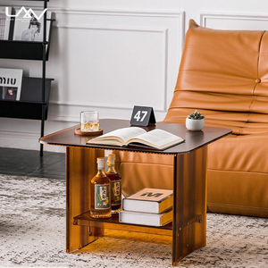 Moderno Simple Villa Sala de estar <span class=keywords><strong>Mesa</strong></span> de centro Set Hotel Dormitorio Sofá Plástico <span class=keywords><strong>Mesa</strong></span> auxiliar Muebles - Product Image 1