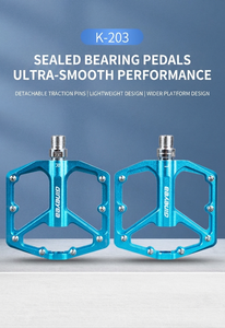 Pédale de vélo YS large en alliage d'aluminium ultralégère avec roulement scellé à bagues DU pour vélos BMX, vélos de route et cruisers - Product Image 1