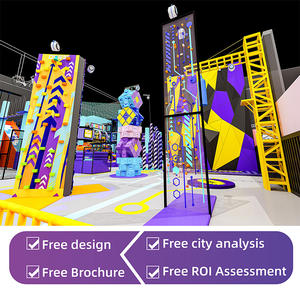 Aire de jeux intérieure commerciale QiaoQiao de 2600 m² avec toboggan et labyrinthe en plastique pour centres commerciaux - Product Image 4