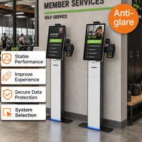 Kiosque en libre-service tout-en-un 15,6'' 21,5'' 23,8'' avec caméra, imprimante, lecteur de code QR et support de point de vente pour entreprises et centres commerciaux