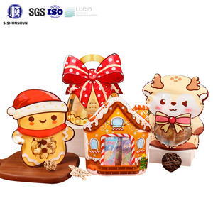Túi đứng đựng đồ ăn vặt Giáng sinh hoạt hình bán chạy, có cửa sổ, dùng cho bánh kẹo, bánh quy, thức ăn thú cưng, thạch - Làm từ chất liệu PET bền chắc - Product Image 1