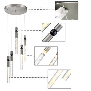 Elegante Lámpara de Araña LED Moderna de Cinco Cabezas para Espacios con Estilo - Product Image 6