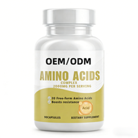 Complexe d'acides aminés pour adultes en gros 2000mg 90 capsules/flacon |   Complément de 20 acides aminés de forme libre pour améliorer la densité osseuse 2